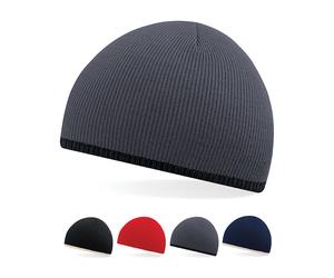 CB44C Beechfield Strickmütze Zweifarbig Graphite Grey One Size
