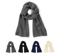 CB469 Beechfield Schal schmal gerippter Strick French Navy One Size