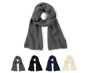 CB469 Beechfield Schal schmal gerippter Strick French Navy One Size