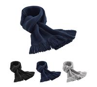 CB470 Beechfield Klassischer Strickschal Heather Grey One Size