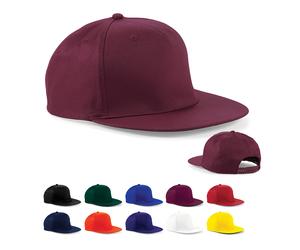 CB610 Beechfield Kappe 5-Panel mit Snapbackverschluss Rapper-Kappe White One Size