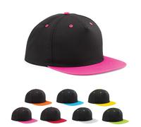 CB610c Beechfield Kappe 5-Panel Kontrast mit Snapbackverschluss Black One Size