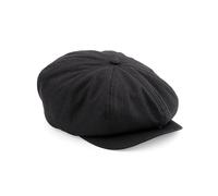 CB624 Beechfield Kappe Gatsby-Stil Webstoff mit Fischgrätmuster Black S/M
