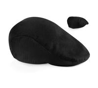 CB626 Beechfield Vintage Flat Cap Black L/XL