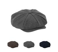 CB628 Beechfield Kappe Heritage Bäcker-Mütze Navy Herringbone S/M