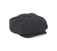 CB629 Beechfield Kappe Bäcker-Mütze aus Melton-Wolle Charcoal Marl L/XL
