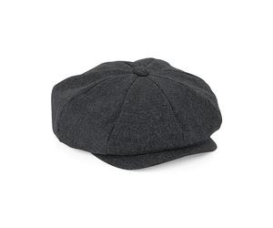 CB629 Beechfield Kappe Bäcker-Mütze aus Melton-Wolle Charcoal Marl S/M