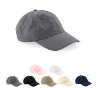 Beechfield 6-Panel Basecap – organische Baumwolle, flaches Profil – Weiß One Size