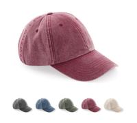 Beechfield Flach geschnittene Vintage Kappe - Rot