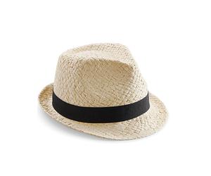 CB720 Beechfield Strohhut Festivalhut Trilby-Hut Natural L/XL