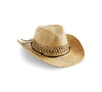 Beechfield Unisex Straw Cowboy Hat Hut B735 natural one size