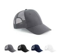 CB75R Beechfield Recycelt Urbanwear 6 Panele Truckerkappe mit Snapback-Größeneinsteller Black One Size