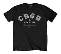 Rocks Off T-Shirt Cbgb – klassisches Logo – Schwarz, Größe L, Unisex
