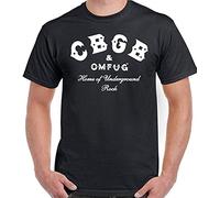 CBGB Text The Home of Punk OMFUG Mens T-Shirt Underground NYC Club Skull Wings Black 3XL