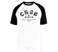 CBGB Weißes Baseball T-Shirt Kurze Ärmel Unisex Größe XL White Baseball Tee Size XL