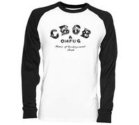 CBGB Weißes Baseball T-Shirt Unisex Größe M White Baseball Tee Unisex Size M