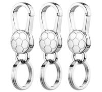 CBHTMY Schlüsselanhänger Fußball,Fussball Geschenke,Anhänger Schulranzen,Schlüsselanhänger Personalisiert Kinder,Kleine Geschenke,Jungen/Frauen (3 Fußballgürtelschnallen)