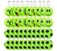 CBLDF 40 Stücke Reflektoren Anhänger, Reflektoren Kinder Schulranzen, Schlüsselanhänger Fussball, Geeignet für Schultaschen, Haustiere, Radfahren und Wandern