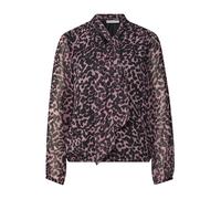Langarmbluse STREET ONE STUDIO, Damen, Gr. 44, pearly rose, Stoff, Obermaterial: 100% Polyester. Futter: 100% Modal, normal normal, Rundhals, elastischer Bund, Blusen, mit Chiffon-Lagen-Look (72679342