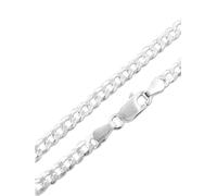 CC-Style - Panzerkette in 925 Sterling Silber - Halskette ohne Anhänger - mit Schmuckbox | Stärke: 3,2 mm - Länge: 50 cm