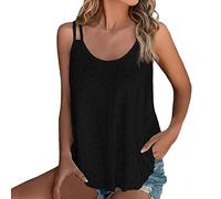 CCOOfhhc Basic Tank Top V Ausschnitt Damen Lockere Sommer Unterhemden Ohne Ärmel Beiläufig Camisole Basic Lässige Sexy Tops Damen Ausschnitt Casual Cami Schlinge Oberteile Tank Tops