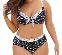 CCOOfhhc Bikini Set Damen GroßE BrüSte Bademode FüR Mollige Frauen Tankini Push Up Bikinioberteil Gepolstert Triangel Badeanzug Sexy String Strandmode High Waist Bikinihose Elegant Strandkleidung
