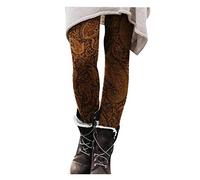 CCOOfhhc Bunte Printhose Damen Winter Gefüttert Bunt Stretch Sweatpants Hohe Taille Legging Freizeithose Bunte Print Winter Einfarbig Lang Leggins Bunte Printhose Fell Wander Gefüttert Hose Leggins