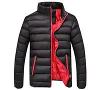 CCOOfhhc Herren Dicke Warme Daunenjacke Stehkragen Winterparka Winter Warm Übergangsjacke Große Größen Freizeitjacke Reißverschluss Leichte Bomberjacke Einfarbig Winddicht Parka Jacke