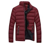CCOOfhhc Herren Dicke Warme Daunenjacke Stehkragen Winterparka Winter Warm Übergangsjacke Große Größen Freizeitjacke Reißverschluss Leichte Bomberjacke Einfarbig Winddicht Parka Jacke
