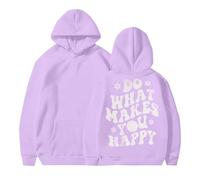 CCOOfhhc Kapuzenpullover Damen Pullover mit Kapuze Backprint Sweatshirt mit Taschen Langarmshirt Kapuzenpullover Streetwear Vintage Y2k Hoodie Beiläufig Lose Oberteile Kapuzenpulli