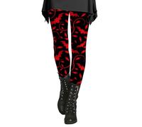CCOOfhhc Leggings Damen Halloween Bunte Skull Schädel Bedruckt Sporthose Strumpfhose Jogginghose Halloween Leggings Sport Sportleggins Leggins Yogahosen Stretch Skinny Pants
