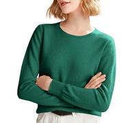 CCOOfhhc Pullover Damen Winter, Merinowolle Winterpullover Feinstrick Pullover Basic Pulli Kaschmir Gestrickter V-Ausschnitt Sweater Langarm Wollpullover Einfarbig Strickpulli Warm Sweatshirt
