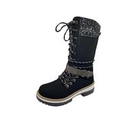 CCOOfhhc Schneestiefel Damen Wasserdichtes Gefüttertes Schneestiefel Rutschfester Warme Worker Boots Wasserdichtem Knöchelhohe Damen Winterschuhe Winter Plüsch Schnürstiefeletten Outdoor