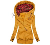 CCOOfhhc Sweatjacke Damen Lang Longjacke Full Zipper Jacke Hoodie Oversized Parka Kapuzenjacke Mantel Long Lange Hoodies Sportbekleidung Jacken Herbst Übergangsjacke Grosse Groessen