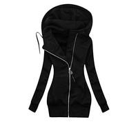 CCOOfhhc Sweatjacke Damen Lang Softshelljacke Wasserdicht Atmungsaktiv Jacke Sweatjacke mit Kapuze Weste Langarm Oversize Outdoor Jacken Herbstmantel Elegant Sweatshirt Mantel