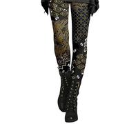 CCOOfhhc Warme Leggings Damen Winter Hautfarbe Muster Lang Bunt Sweatpants Freizeithose Thermoleggins Winter Warme Elastische Sporthose Thermohose Dicke Thermo Fleece Thermounterwäsche Sportleggins