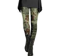 CCOOfhhc Warme Leggings Damen Winter Hautfarbe Muster Lang Bunt Sweatpants Freizeithose Thermoleggins Winter Warme Elastische Sporthose Thermohose Dicke Thermo Fleece Thermounterwäsche Sportleggins