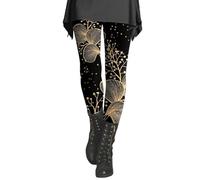 CCOOfhhc Winter Leggings Damen Warm Winter Muster Elastische Bunt Leggings Sportleggins Sport Fell Lang Thermoleggins Freizeithose Sweatpants Laufen Warme Hose Leggins