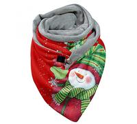 CCOOfhhc Winterschal Frauen Schal Mit Knöpfen Elegant Klassischer Persönlichkeit Weihnachts Druck Herbstschal Kaschmir-Schal Valentinstag EIN Weicher Schal Dreieckschal