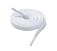 CCSOFTIME 2 Paar Schnürsenkel Weiß Flach 8mm Breite Weisse Schuhbänder für Sneakers Sportschuhe Turnschuhe Converse Air Force 1,Reißfest Ersatz White Shoelaces,110cm