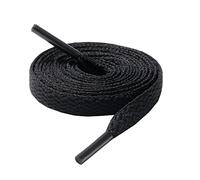 CCSOFTIME Schnürsenkel Schwarze Flach 8mm Breite Schuhbänder für Sneakers Sportschuhe Turnschuhe Converse Air Force 1,Reißfest Ersatz Black Shoelaces für Damen Herren,100cm