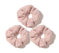 CCYXFB 3 Groß Stück Haargummi Damen, Plüsch Haargummis Mädchen, Weiche Dicke Haarband Kinder Scrunchies Haarschmuck Winter-Rosa-D:12cm(4.72inch)