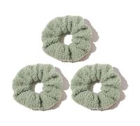 CCYXFB 3 Groß Stück Haargummi Damen, Plüsch Haargummis Mädchen, Weiche Dicke Haarband Kinder Scrunchies Haarschmuck Winter-Frucht Grün-D:12cm(4.72inch)