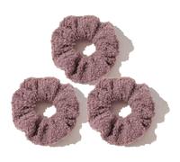 CCYXFB 3 Groß Stück Haargummi Damen, Plüsch Haargummis Mädchen, Weiche Dicke Haarband Kinder Scrunchies Haarschmuck Winter-Rosa Ⅱ-D:12cm(4.72inch)