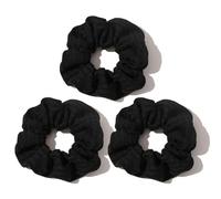 CCYXFB 3 Stück Haargummi Ohne Beschädigung, Dicke Haargummis Mädchen, Weiche Haarband Haarschmuck Damen-Schwarz-D: 11cm(4.3inch)