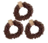 CCYXFB 3 Stück Haargummi Ohne Beschädigung, Plüsch Haargummis Mädchen Für Winter, Weiche Dicke Haarband, Haarschmuck Damen-braun-1 Count(Pack of 3)
