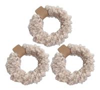 CCYXFB 3 Stück Haargummi Ohne Beschädigung, Plüsch Haargummis Mädchen Für Winter, Weiche Dicke Haarband, Haarschmuck Damen-Beige-1 Count(Pack of 3)