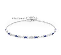 CDE Infinity Armband Silber 925 Damen mit Zirkonia Geburtsstein Armbänder Verstellbares Armkette Damen Schmuck Muttertag Valentinstag Geburtstag Weihnachten Geschenke für Frauen Freundin Mama