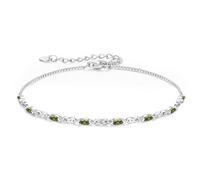 CDE Infinity Armband Silber 925 Damen mit Zirkonia Geburtsstein Armbänder Verstellbares Armkette Damen Schmuck Muttertag Valentinstag Geburtstag Weihnachten Geschenke für Frauen Freundin Mama