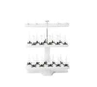 CDZHLTG Spulenhalter Garnrollenhalter für Stickerei, Nähen, Garnrollenhalter für 20 Spulen, Garnständer verstellbar, DIY Spulen Aufbewahrungsregal geeignet für alle Stickmaschinen, Weiß